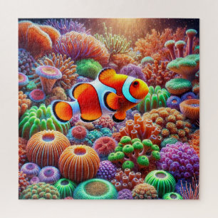 Coral Reef Clownfish Ocean For Kids Adults Jigsaw Puzzle