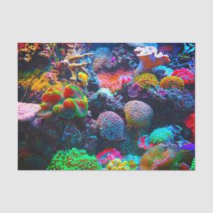 Coral reef colourful ocean tissue paper
