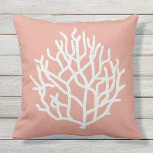 Coral Reef customisable background colour Outdoor Cushion