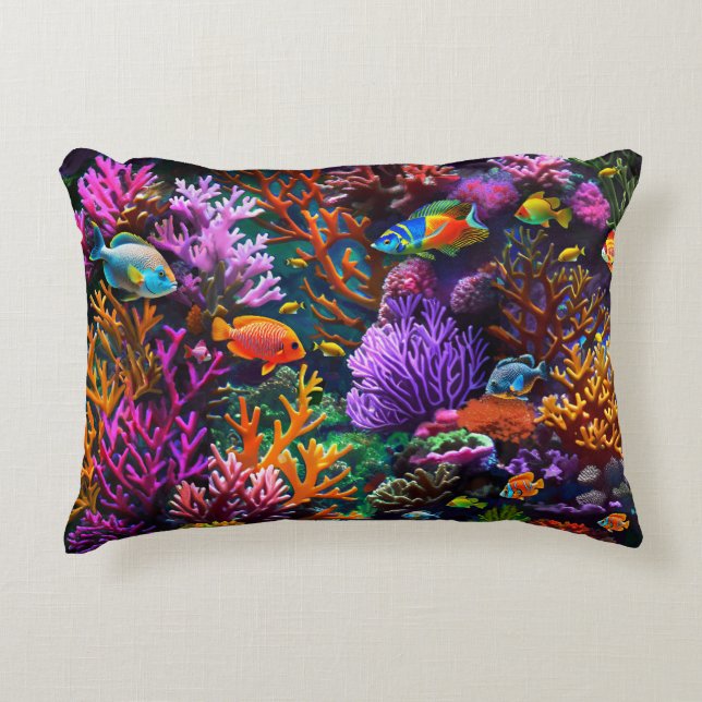 Coral Reef Decorative Cushion (Front)