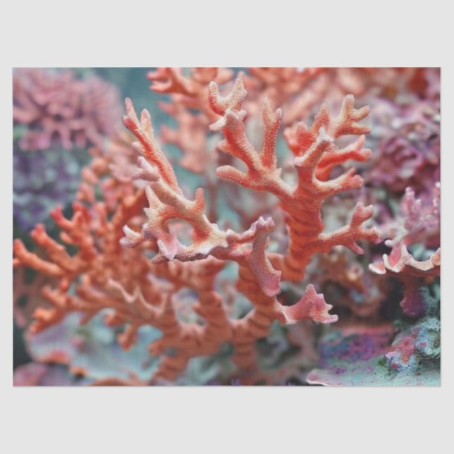 Coral Reef Decoupage Tissue Paper (Front)