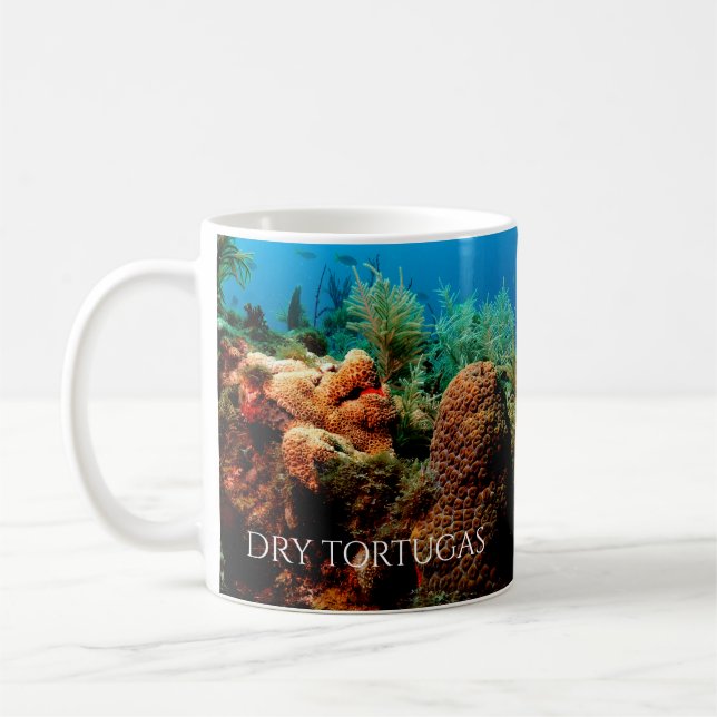  Coral Reef, Dry Tortugas National Park, Florida Coffee Mug (Left)