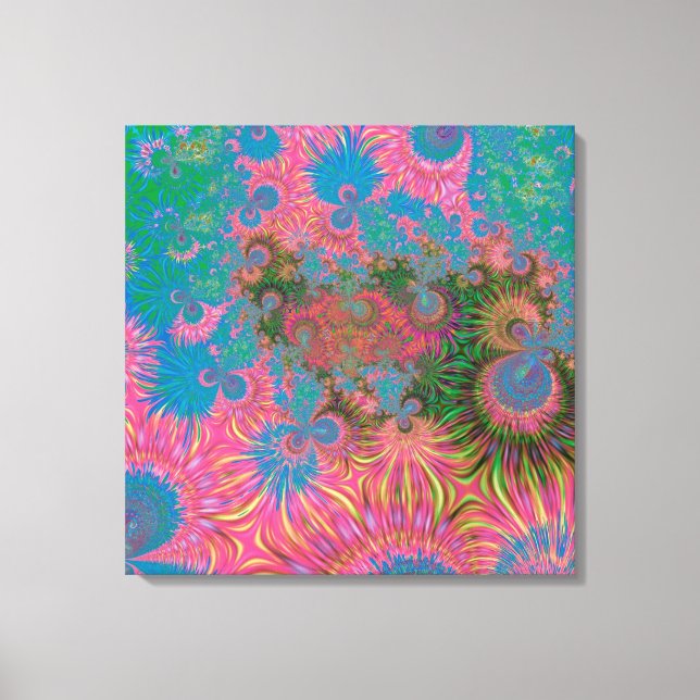Coral Reef Fractal Abstract Art Canvas Print (Front)