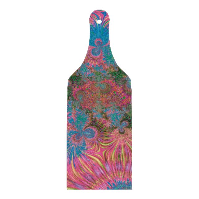 Coral Reef Fractal Abstract Art Cutting Board (Front)