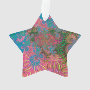 Coral Reef Fractal Abstract Art Ornament