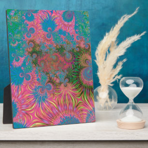 Coral Reef Fractal Abstract Art Plaque