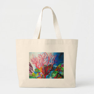 Coral Reef Great Barrier Reef ocean art Large Tote Bag