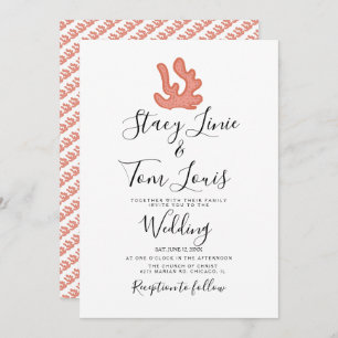 Coral Reef Hand Drawn Tropical Beach Invitation