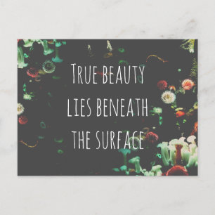 Coral Reef Inspirational Beneath Surface Quote Holiday Postcard