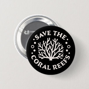 Coral reef marine biodiversity conservation 6 cm round badge