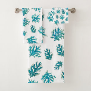 Coral Reef Nautical Coastal Pattern Towel