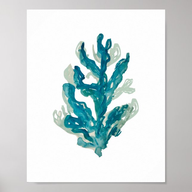 Coral Reef Painting Turquoise Beach Decor Wall Art (Front)