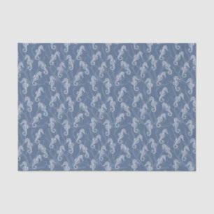 Coral Reef Seahorse - Blue Tissue Paper
