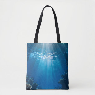 Coral Reef Sunbeams Underwater Tote Bag