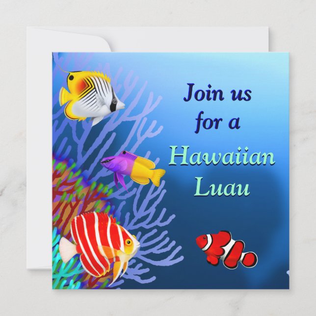 Coral Reef Tropical Fish Party Invitation (Front)