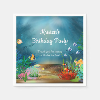 Coral Reef Under the Sea Party Napkin