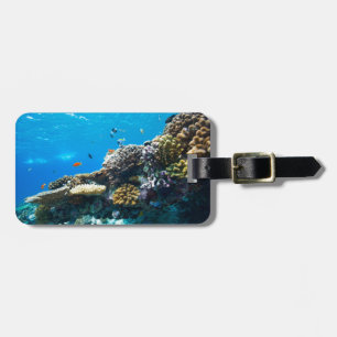 Coral reef underwater luggage tag