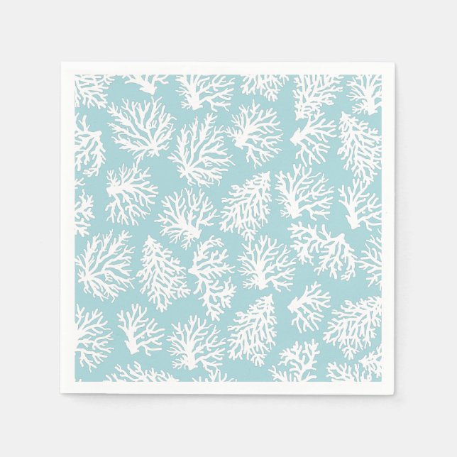 Coral Reefs summer coastal beach  Napkin (Front)