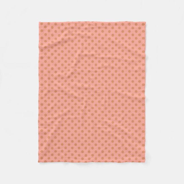 Coral retro fleece blanket (Front)