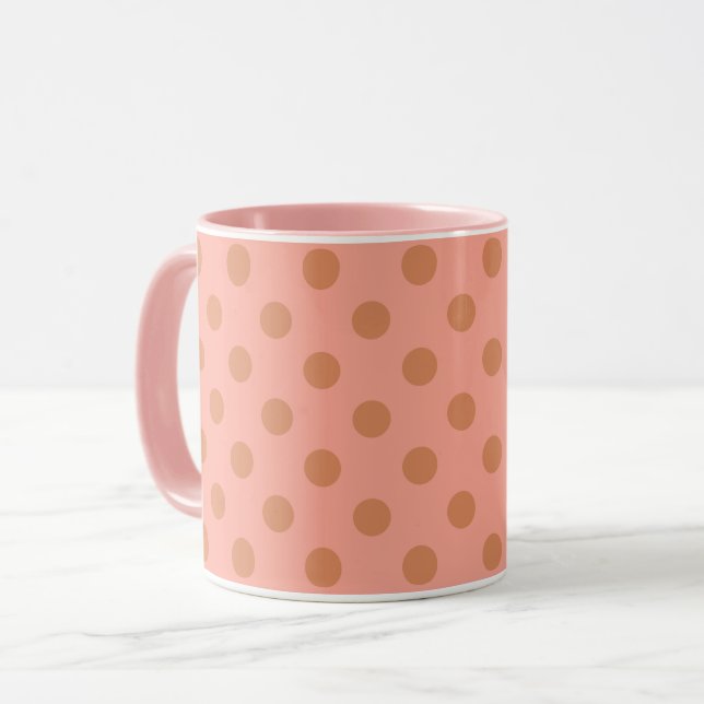 Coral retro mug (Front Left)
