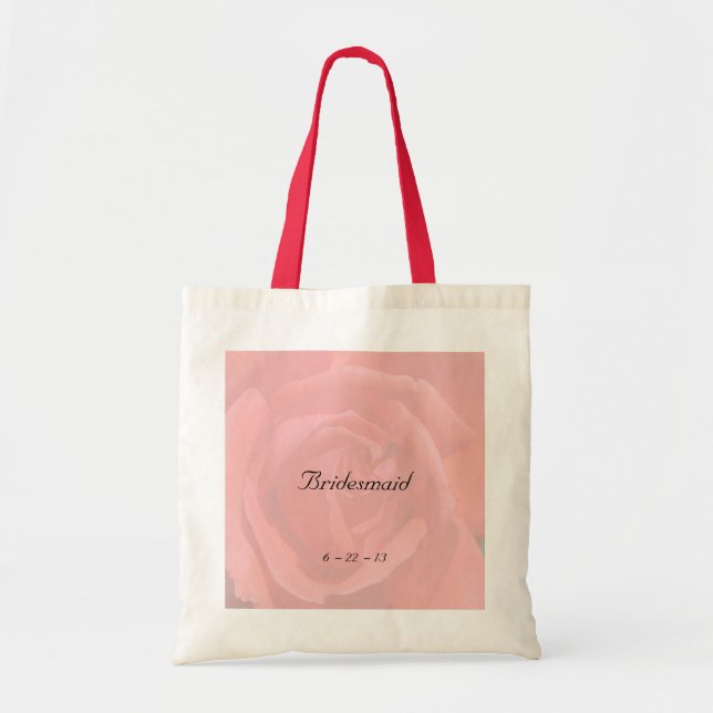 Coral Rose Tote Bag (Front)