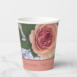 Coral Rosy Pink Paper Cups
