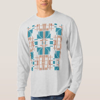 Coral Rust Turquoise Southwest-inspired Geometric