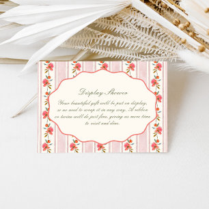 Coral Sage Blush Cottage Bridal Shower Enclosure Card