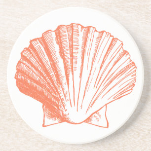 Coral Seashell Coasters