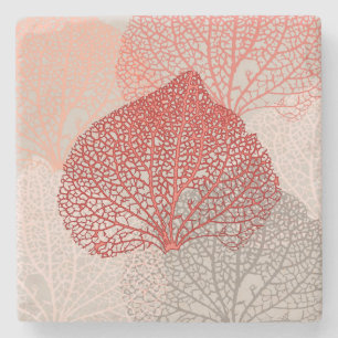 Coral Shadow Stone Coaster
