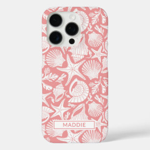 Coral Shells Personalised iPhone 16 Pro Case