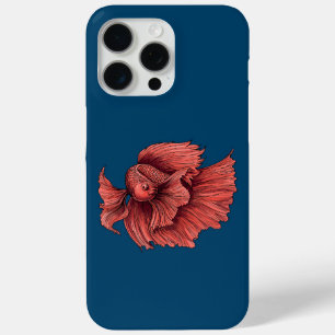 Coral Siamese fighting fish iPhone 15 Pro Max Case