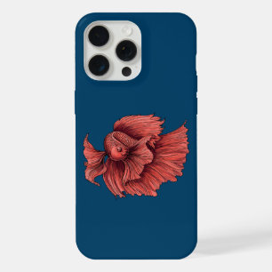 Coral Siamese fighting fish iPhone 15 Pro Max Case