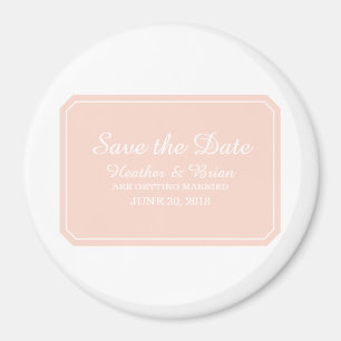 Coral Simply Elegant Save the Date Magnet