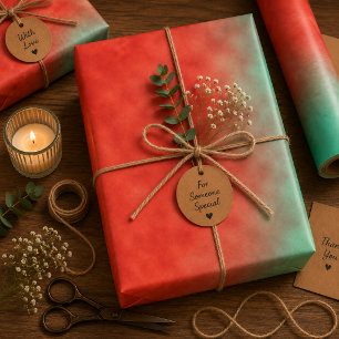 Coral Sky Memory Wrapping Paper Sheet