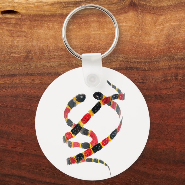 Coral Snake Art Key Ring (Front)