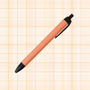 Coral Solid Colour Black Ink Pen