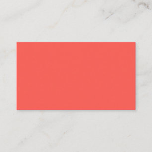 Coral (solid colour) Business Card