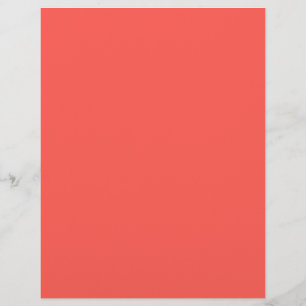 Coral (solid colour) Custom Letterhead