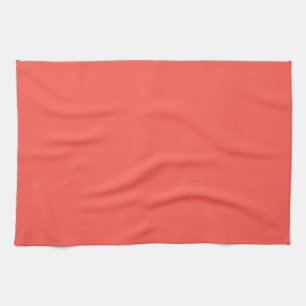 Coral (solid colour) Tea Towel