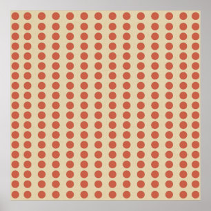 Coral Spice Moods Dots Poster
