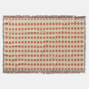 Coral Spice Moods Dots Throw Blanket