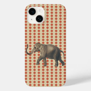 Coral Spice Moods Dots with Elephant Case-Mate iPhone 14 Case