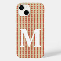 Coral Spice Moods Dots with monogram