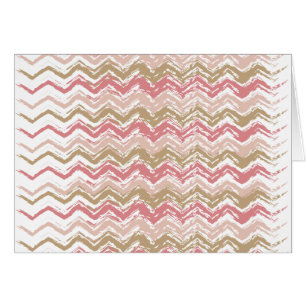 Coral Spice Scribble ZigZag Chevron Pattern