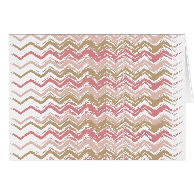 Coral Spice Scribble ZigZag Chevron Pattern (Front Horizontal)