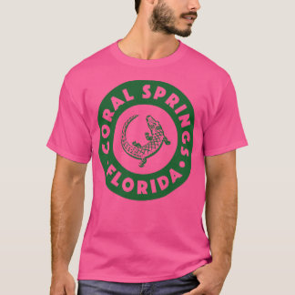 Coral Springs Florida Circle Green T-Shirt