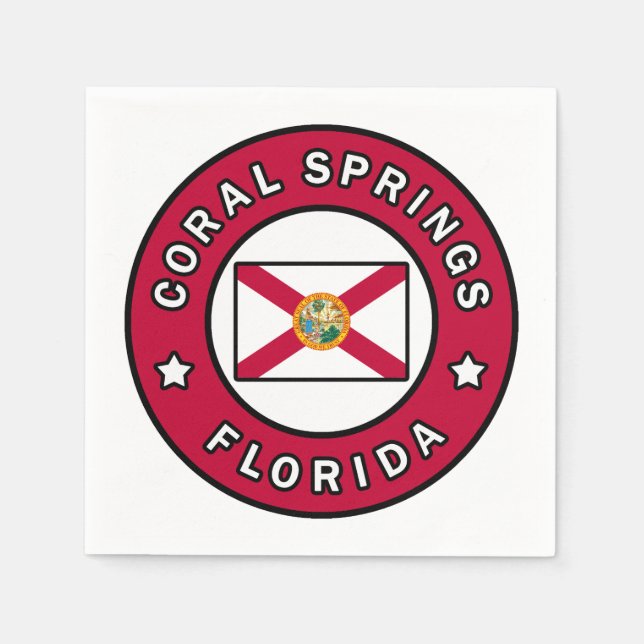 Coral Springs Florida Napkin (Front)