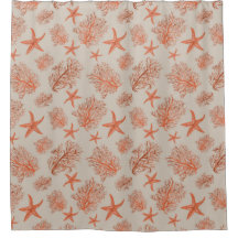 Coral starfish and coral on brown sand