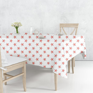 Coral Starfish Pattern Tablecloth